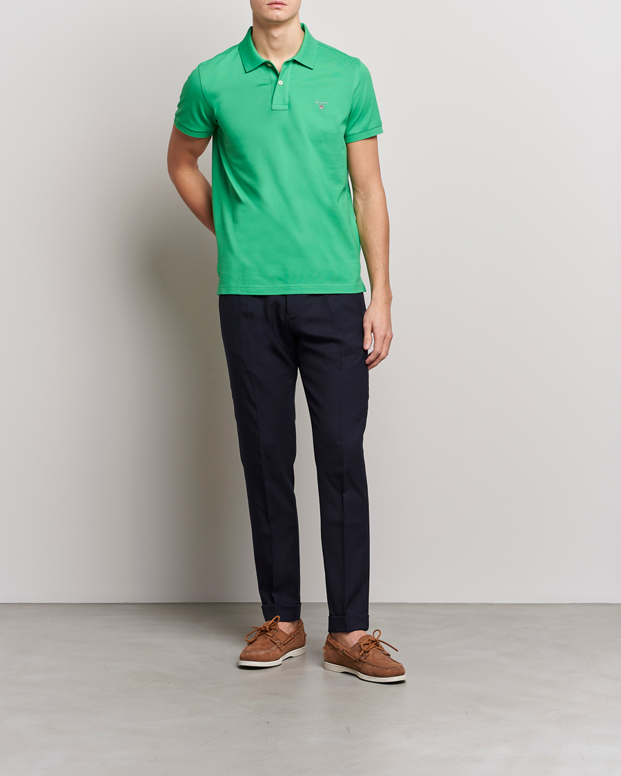 Hombres | Polos | GANT | The Original Polo Mid Green