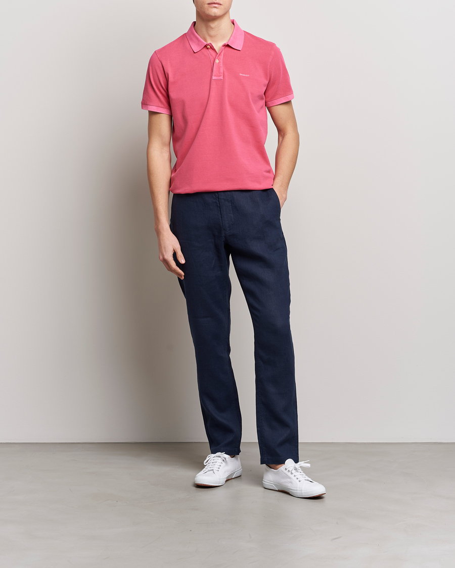 Hombres | Polos | GANT | Sunbleached Polo Magenta Pink