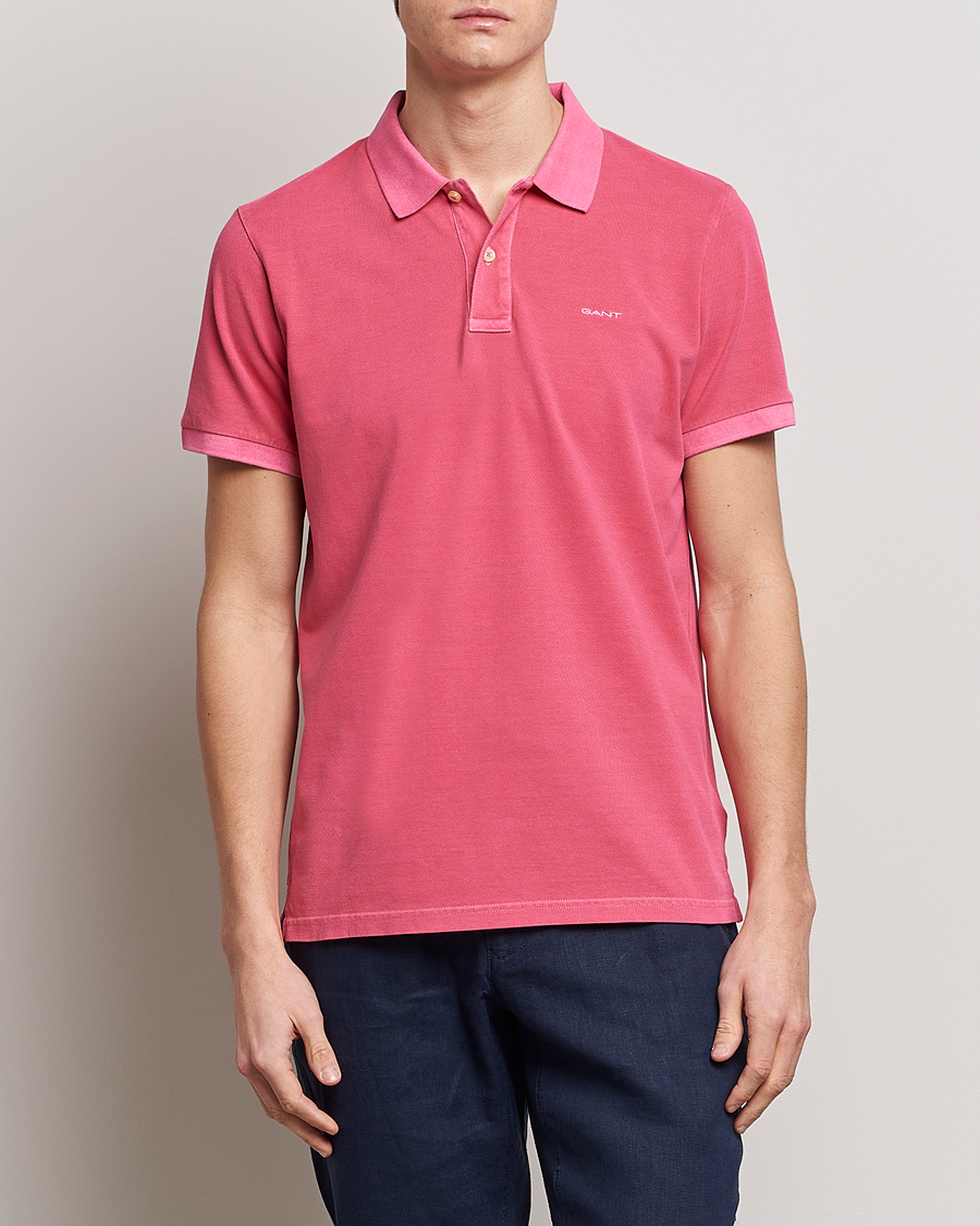 Hombres | Polos | GANT | Sunbleached Polo Magenta Pink