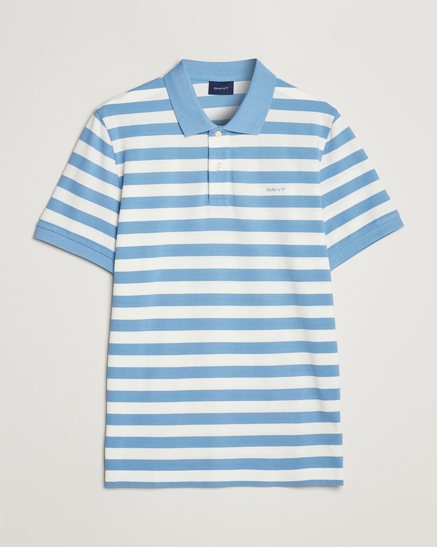 Hombres | Polos | GANT | Striped Polo Gentle Blue