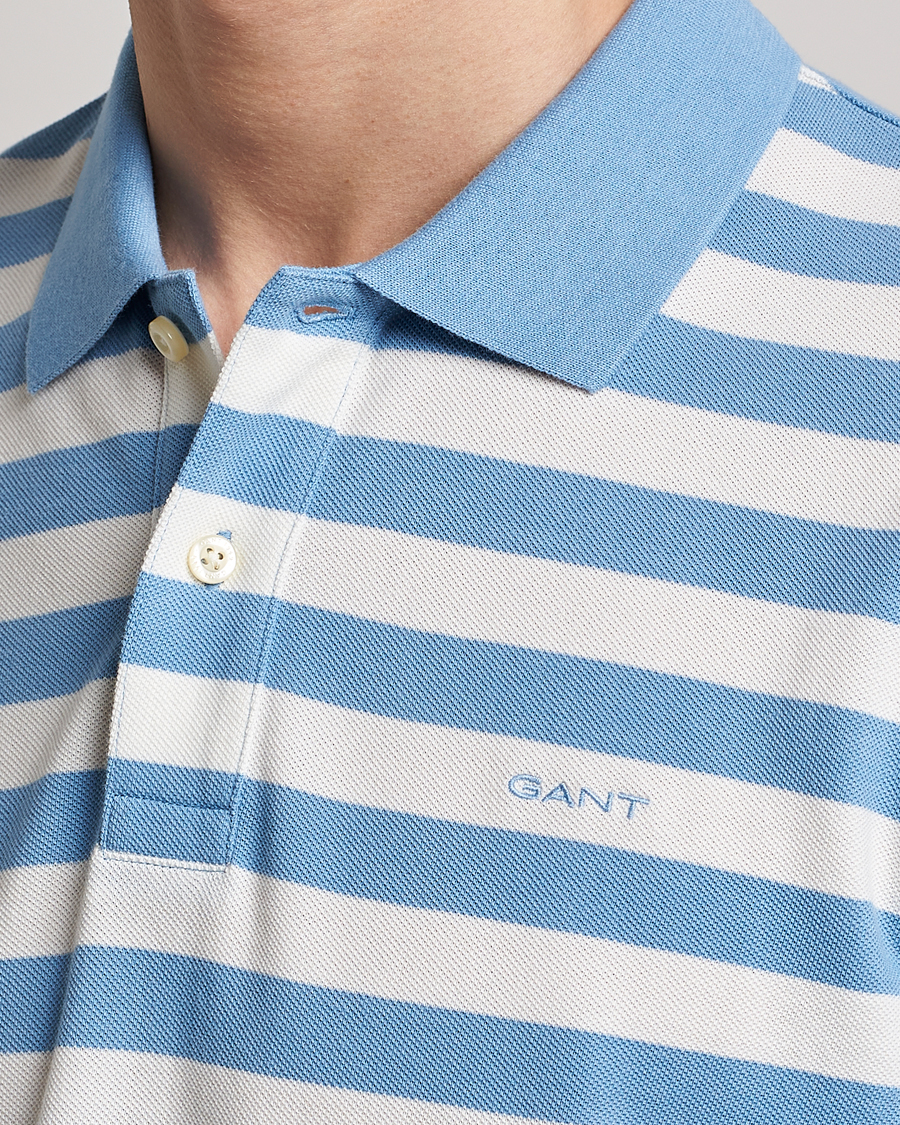 Hombres | Polos | GANT | Striped Polo Gentle Blue