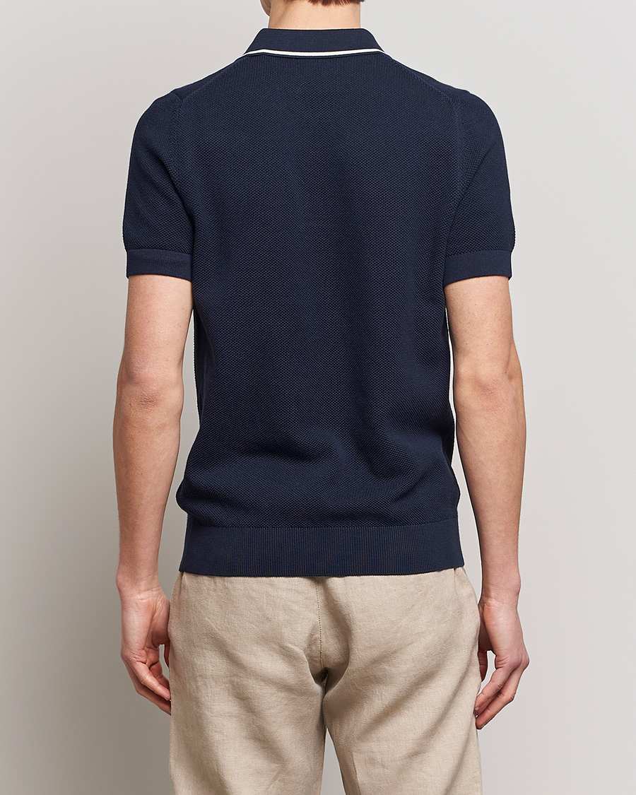 Hombres | Polos | GANT | Cotton Knitted Polo Evening Blue