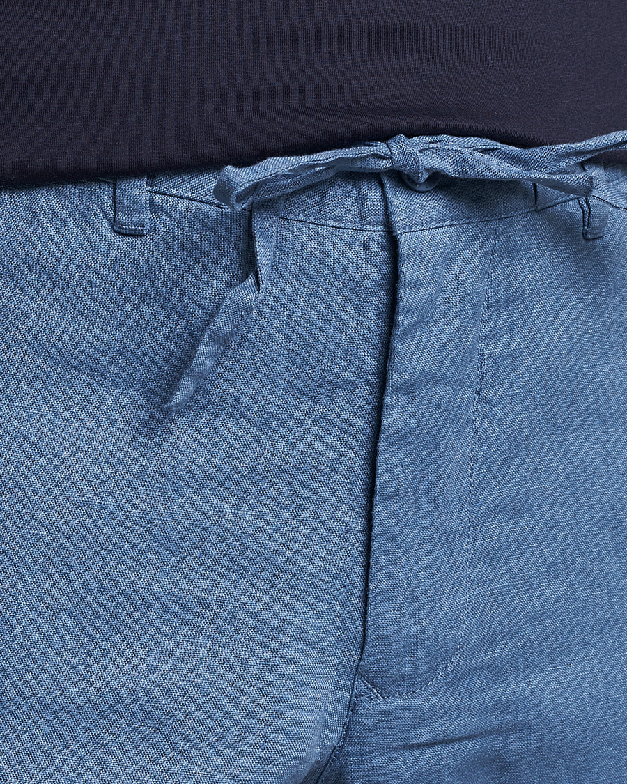 Hombres | Pantalones cortos | GANT | Relaxed Linen Drawstring Shorts Salty Sea Blue