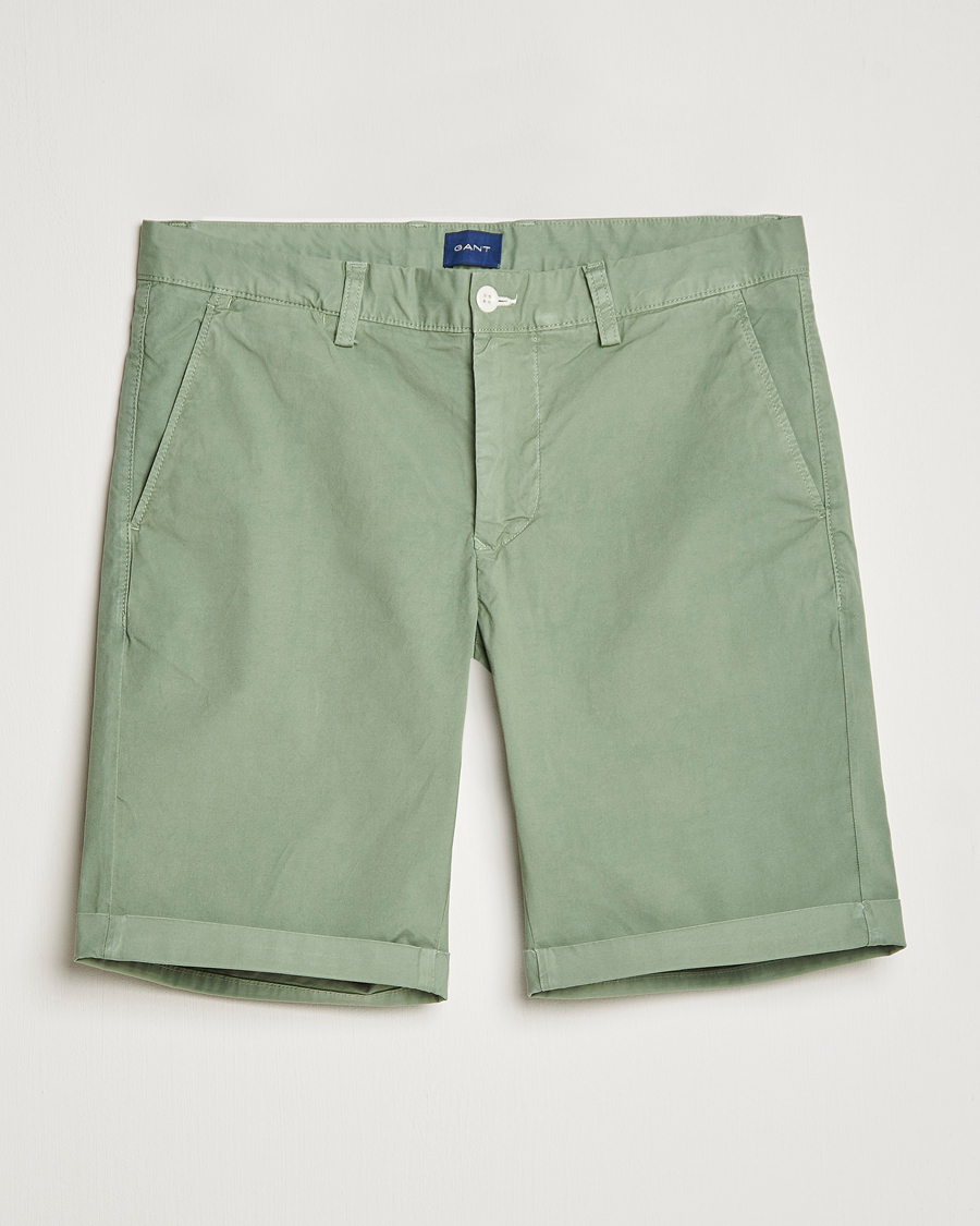 Hombres | Pantalones cortos | GANT | Regular Sunbleached Shorts Calamata Green