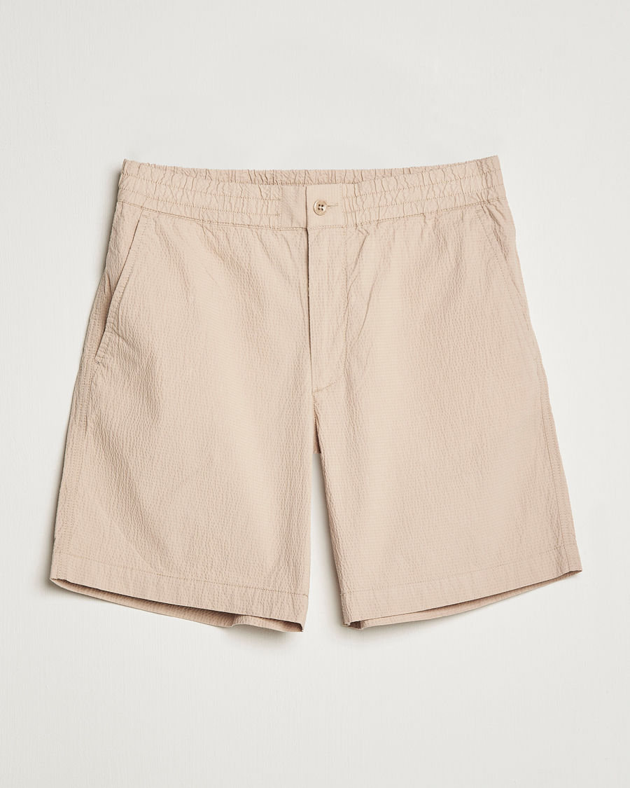 Hombres | Pantalones cortos | GANT | Seersucker Drawstring Shorts Dry Sand