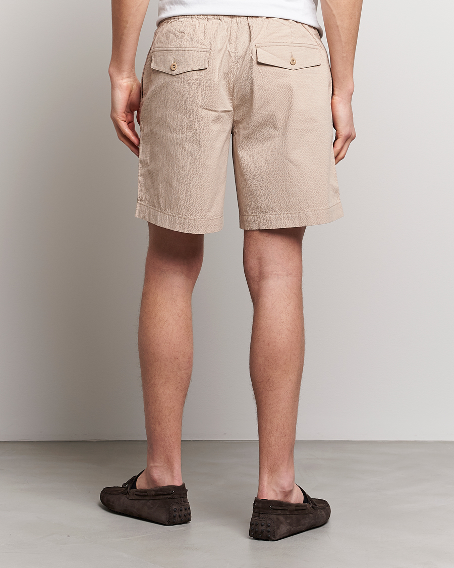 Hombres | Pantalones cortos | GANT | Seersucker Drawstring Shorts Dry Sand