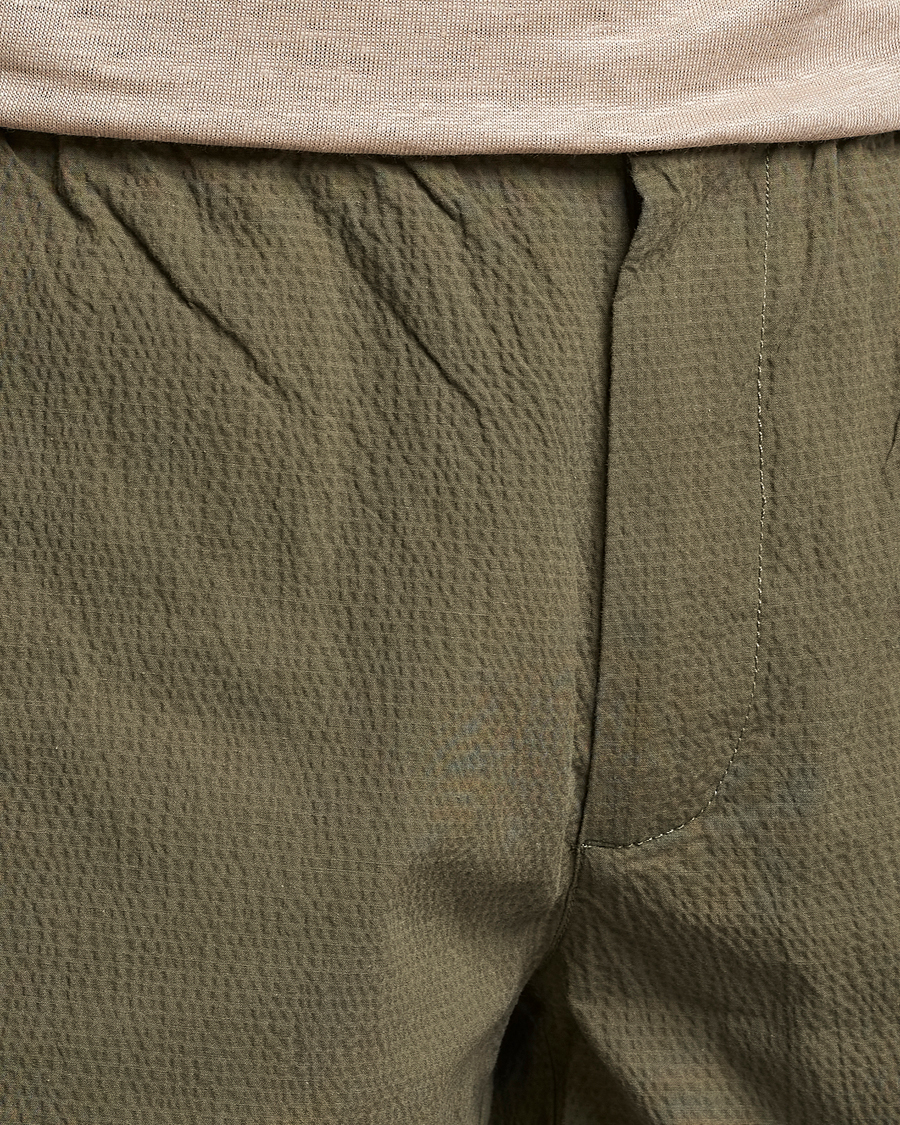 Hombres | Pantalones cortos | GANT | Seersucker Drawstring Shorts Racing Green