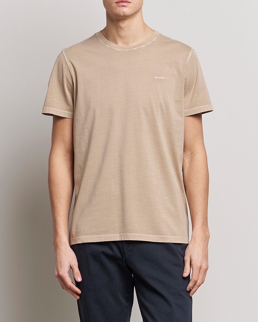 Hombres | Camisetas | GANT | Sunbleached T-Shirt Concrete Beige