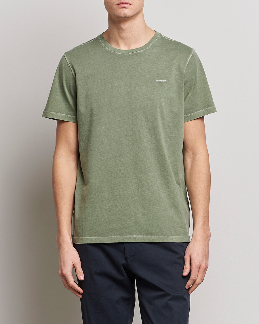 Hombres | Camisetas de manga corta | GANT | Sunbleached T-Shirt Kalamata Green