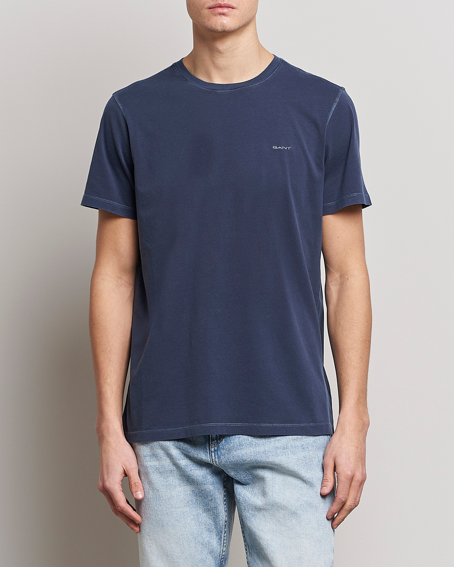Hombres | Camisetas de manga corta | GANT | Sunbleached T-Shirt Evening Blue