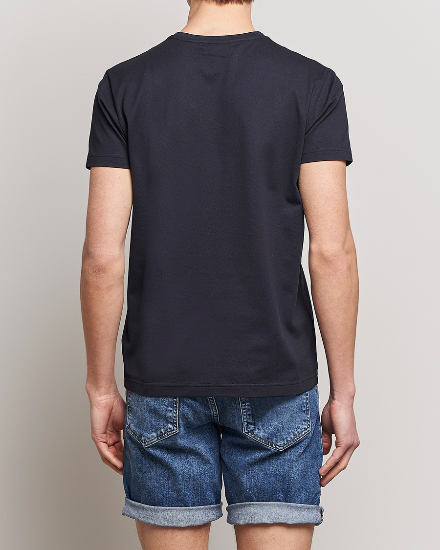 Hombres | Camisetas | GANT | Cotton Pique Crew Neck T-Shirt Black