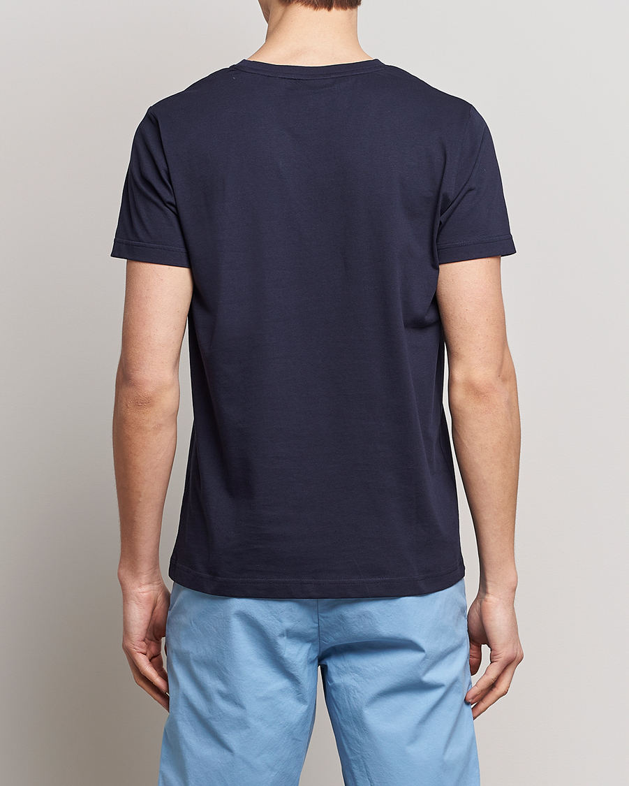 Hombres | Camisetas | GANT | Sailing Logo Crew Neck T-Shirt Evening Blue