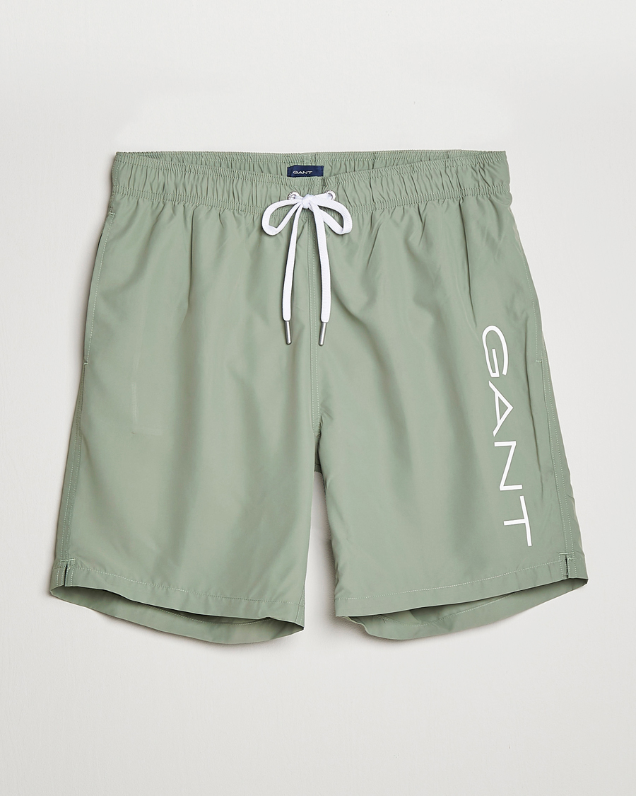 Hombres | Bañadores | GANT | Lightweight Logo Swimshorts Calamata Green