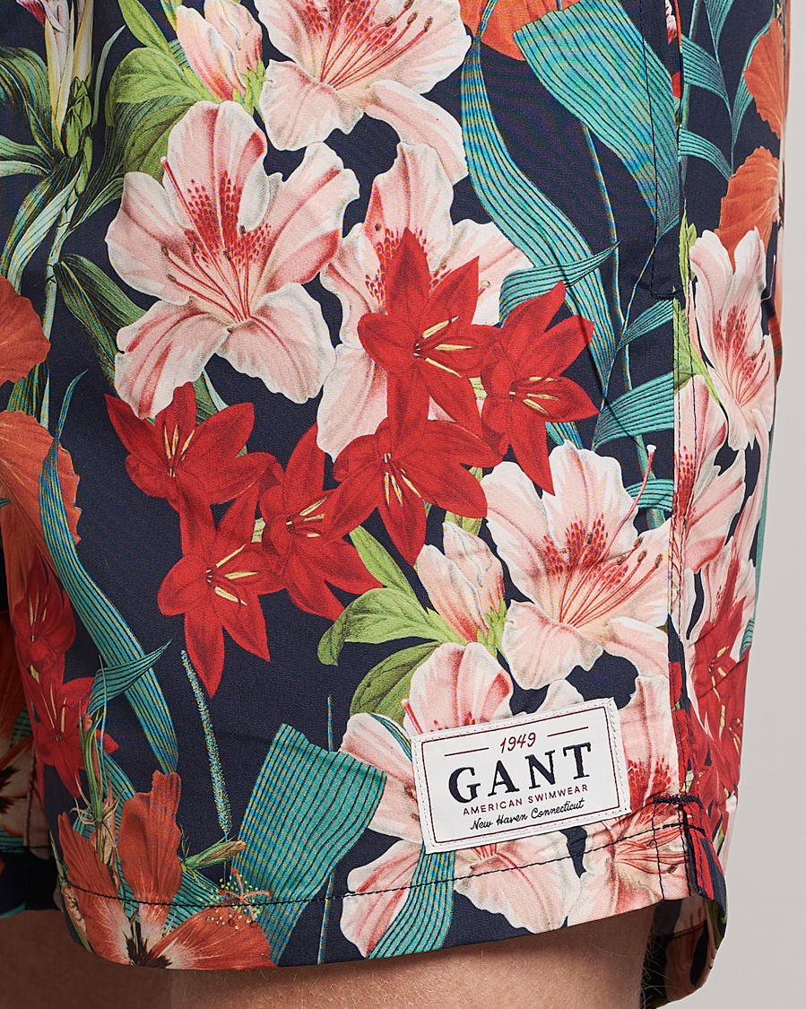 Hombres | Bañadores | GANT | Printed Flower Swimshorts Marine Multi