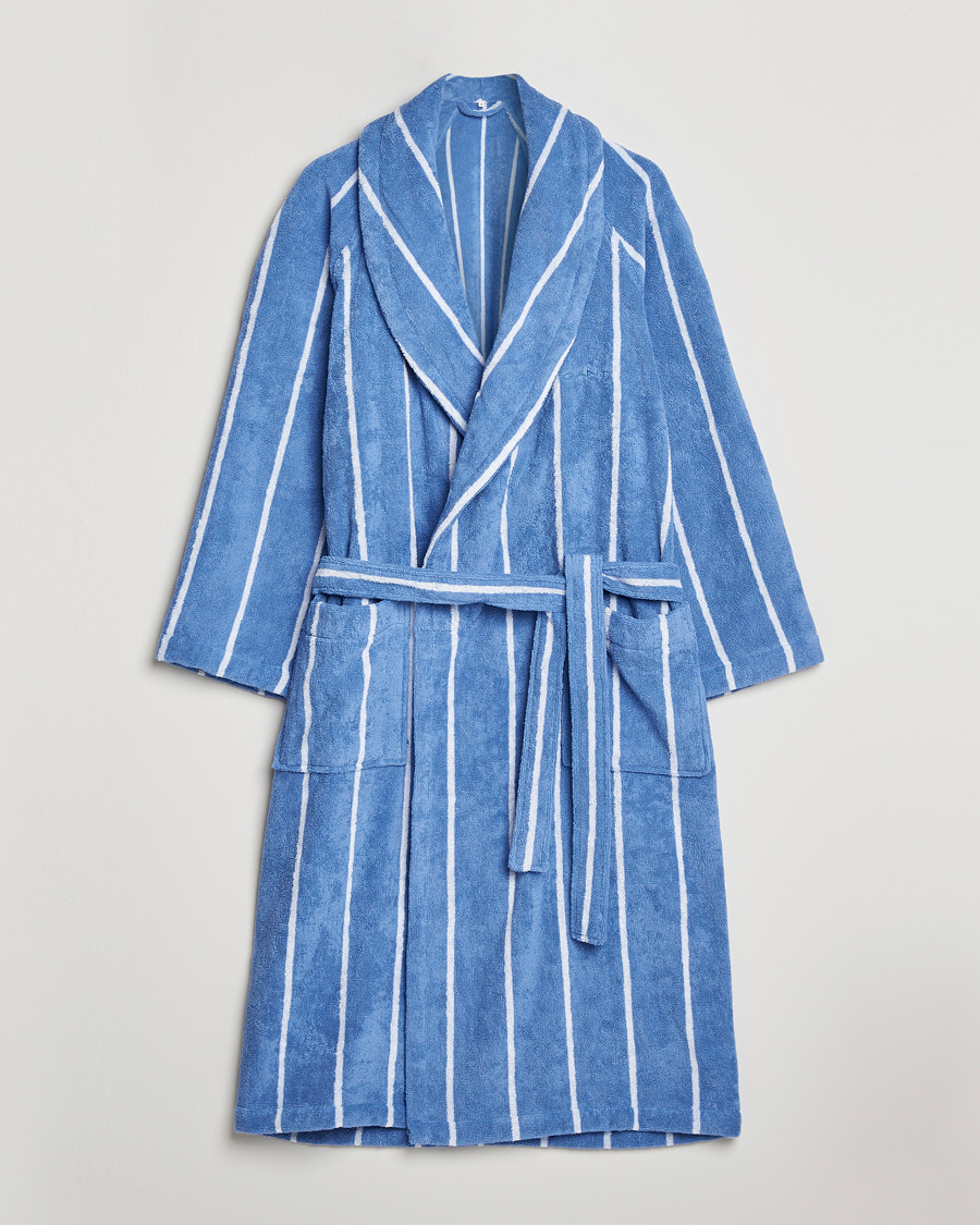 Hombres | Pijamas y batas | GANT | Striped Robe Blue Bell