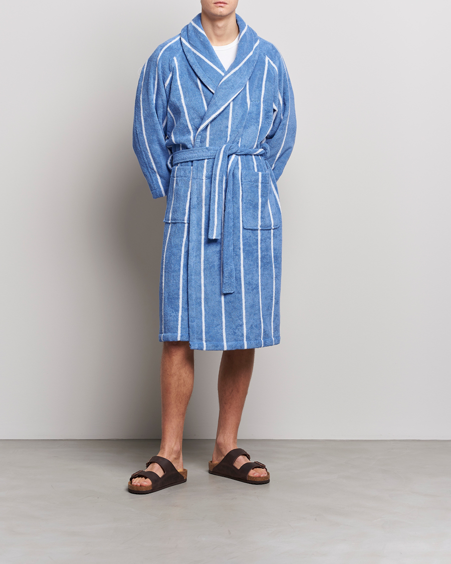 Hombres | Pijamas y batas | GANT | Striped Robe Blue Bell