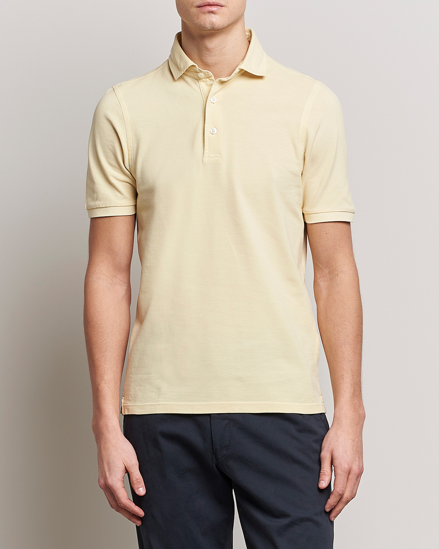 Hombres | Polos | Gran Sasso | Washed Polo Yellow