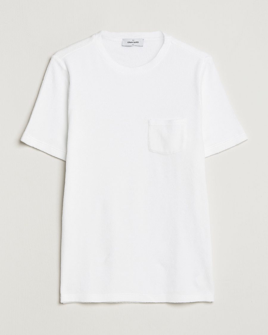 Hombres | Camisetas | Gran Sasso | Cotton Terry Tee White