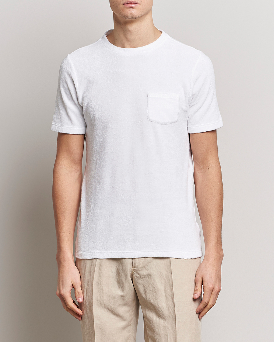 Hombres | Camisetas | Gran Sasso | Cotton Terry Tee White
