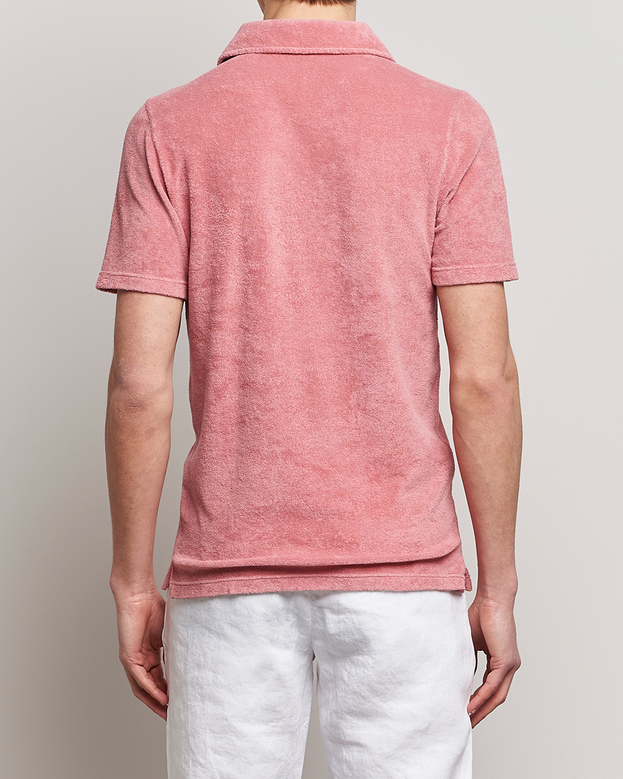 Hombres | Polos | Gran Sasso | Cotton Terry Polo Washed Pink