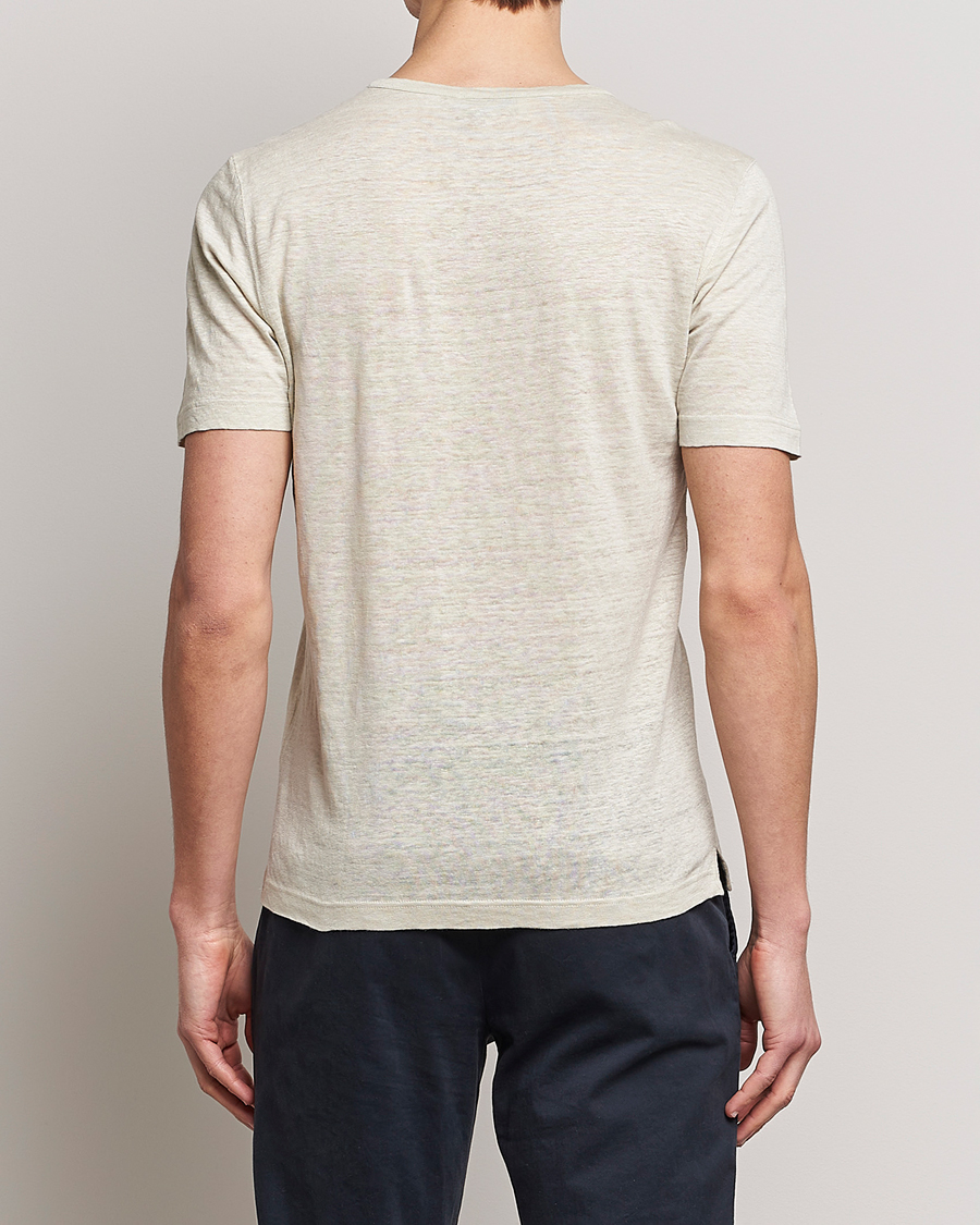 Hombres | Camisetas | Gran Sasso | Washed Linen Tee Beige