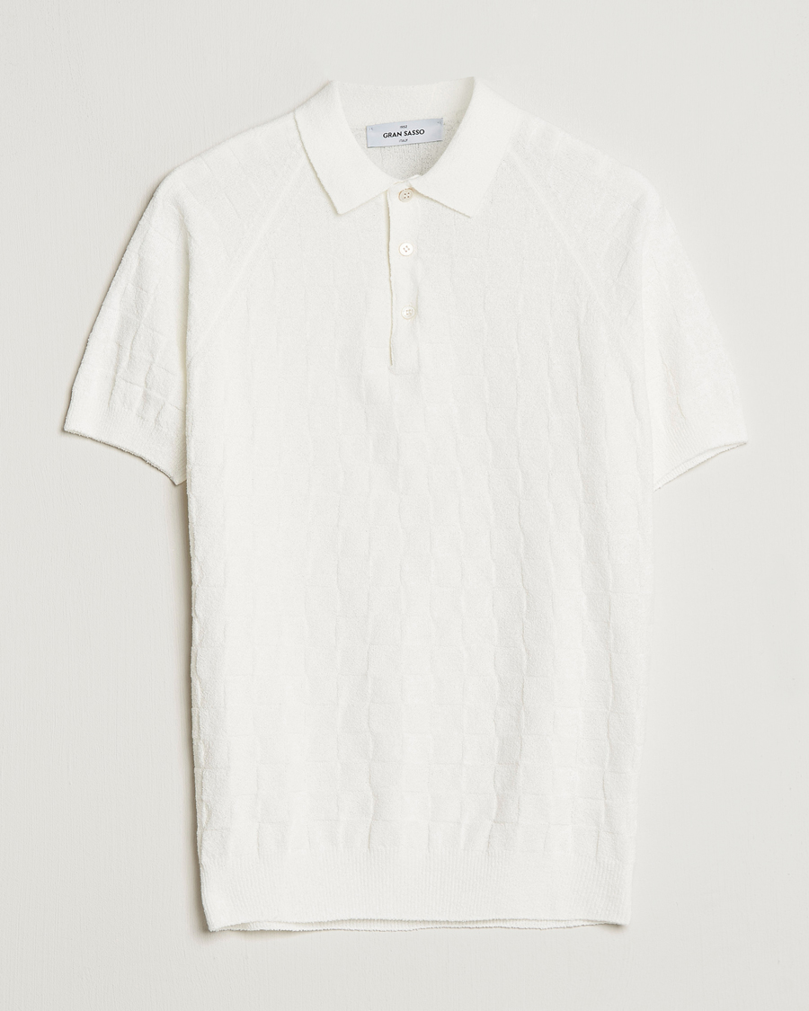 Hombres | Polos | Gran Sasso | Structured Terry Polo White