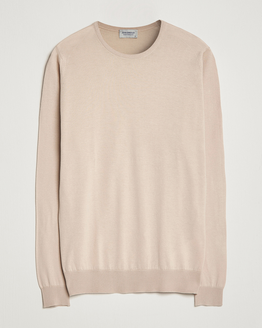 Hombres | Jerséis y prendas de punto | John Smedley | Hatfield Sea Island Crew Neck Almond