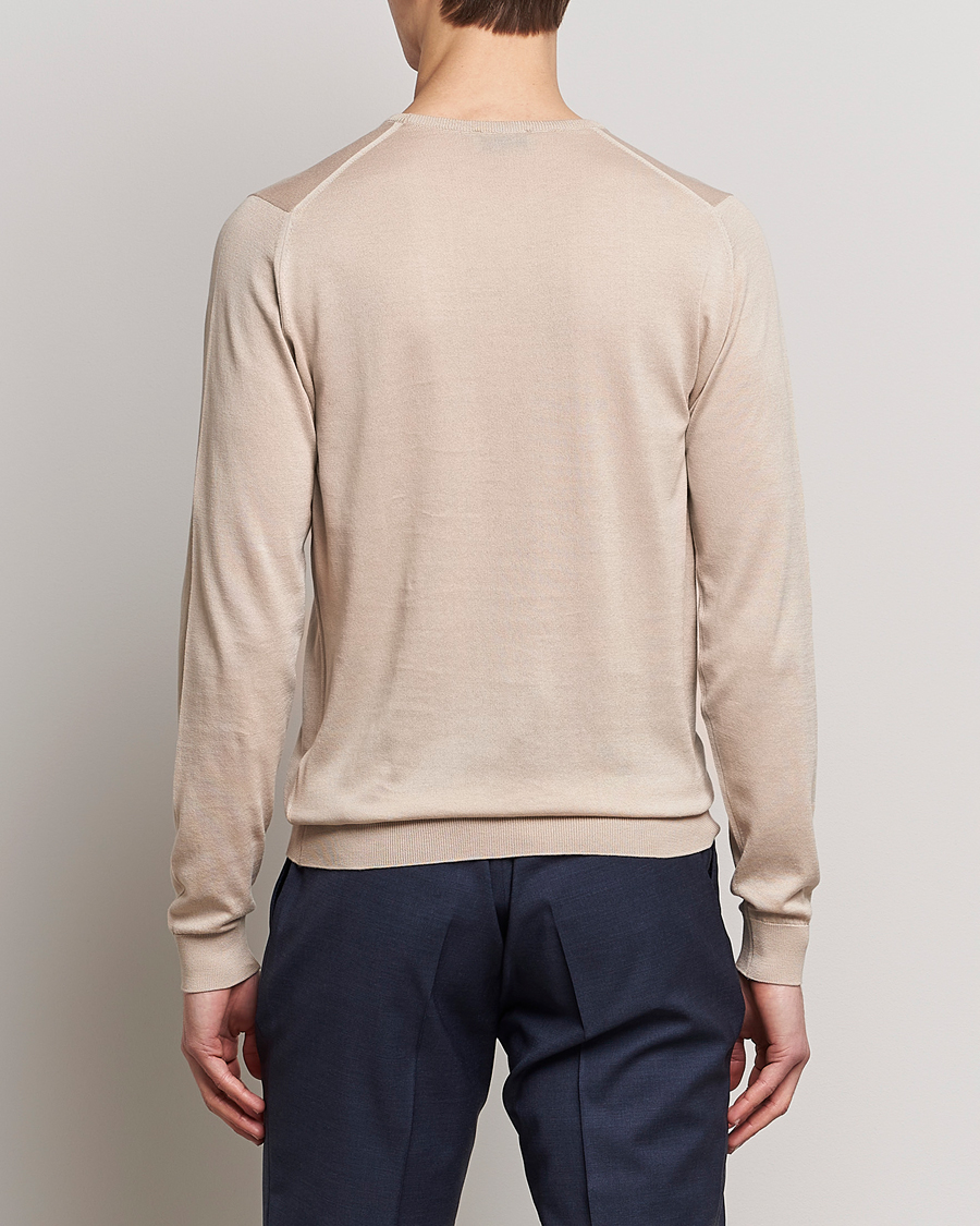 Hombres | Jerséis y prendas de punto | John Smedley | Hatfield Sea Island Crew Neck Almond