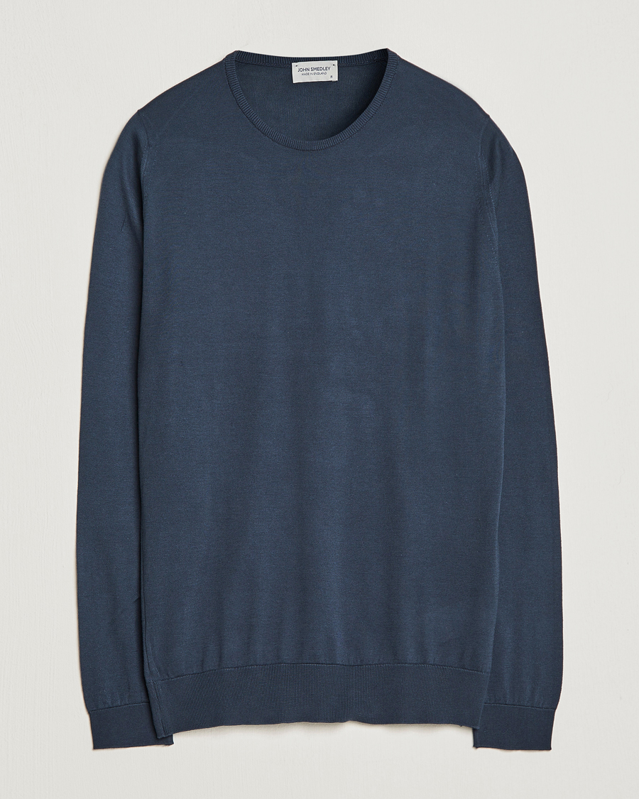Hombres | Jerséis y prendas de punto | John Smedley | Hatfield Sea Island Crew Neck Granite