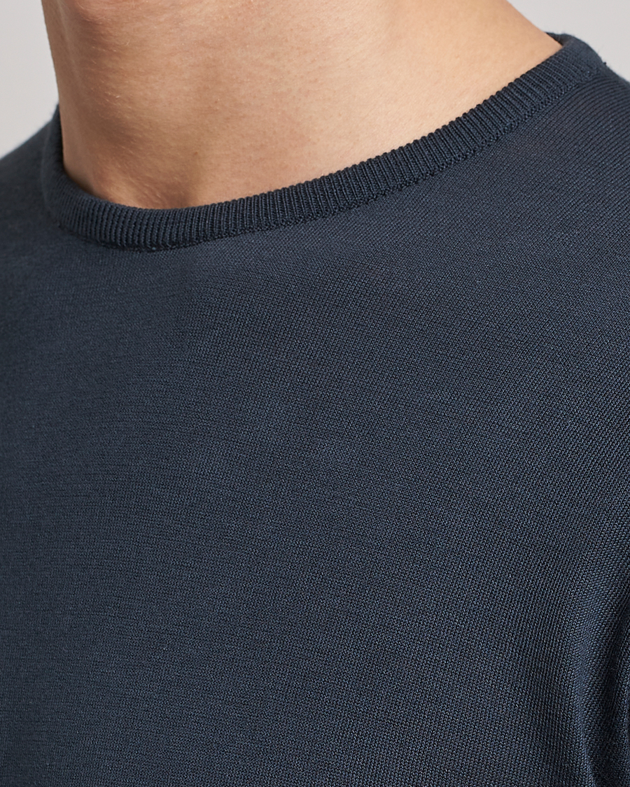 Hombres | Jerséis y prendas de punto | John Smedley | Hatfield Sea Island Crew Neck Granite