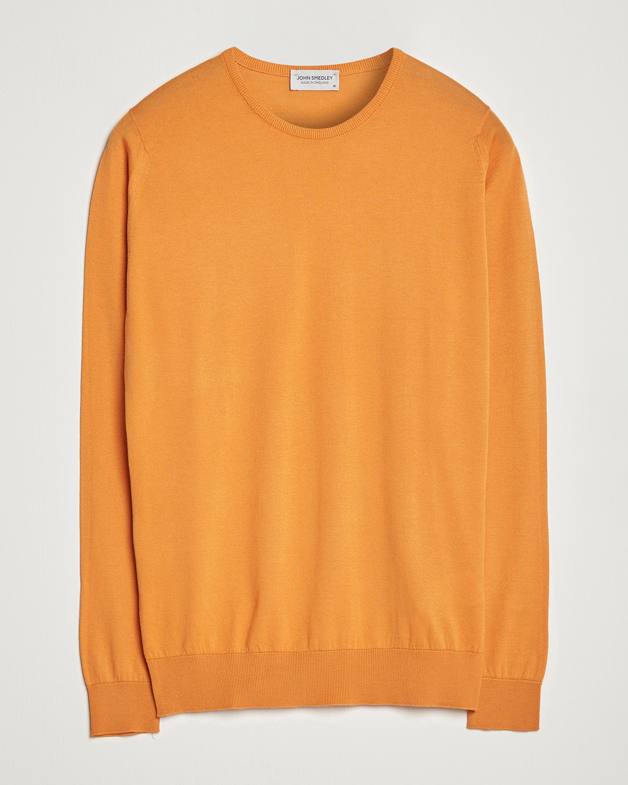 Hombres | Jerséis y prendas de punto | John Smedley | Hatfield Sea Island Crew Neck Mandarin Orange