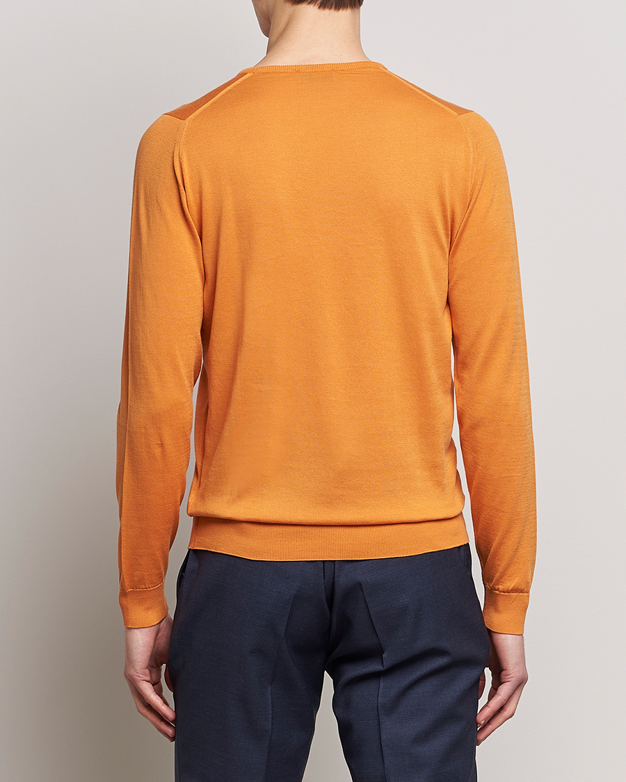 Hombres | Jerséis y prendas de punto | John Smedley | Hatfield Sea Island Crew Neck Mandarin Orange