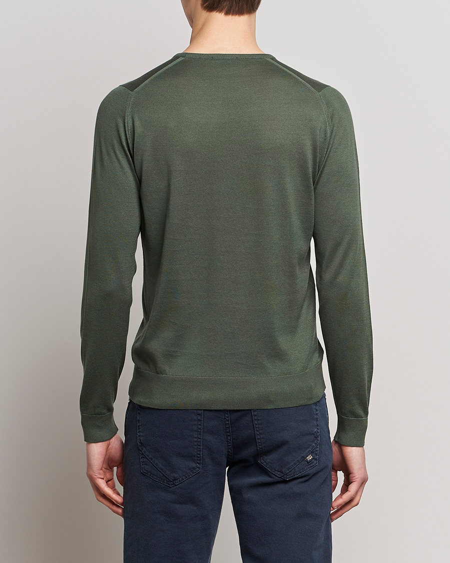 Hombres | Jerséis y prendas de punto | John Smedley | Hatfield Sea Island Crew Neck Palm Green