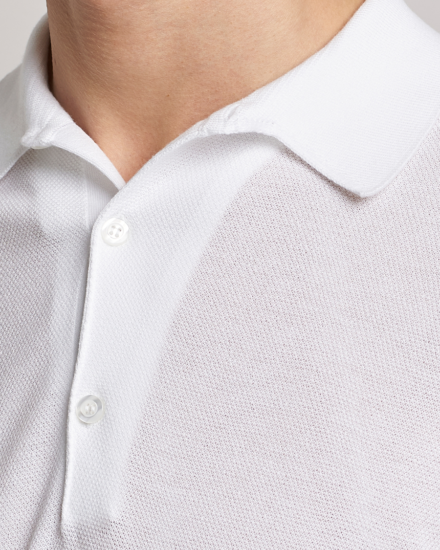 Hombres | Polos | John Smedley | Roth Structured Pique White