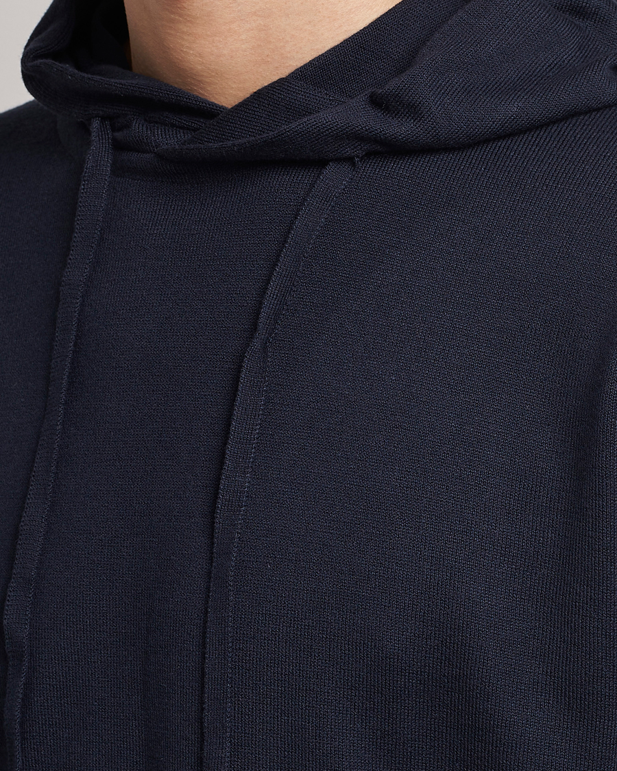 Hombres | Jerséis y prendas de punto | John Smedley | Sundown Sea Island Hoodie Navy