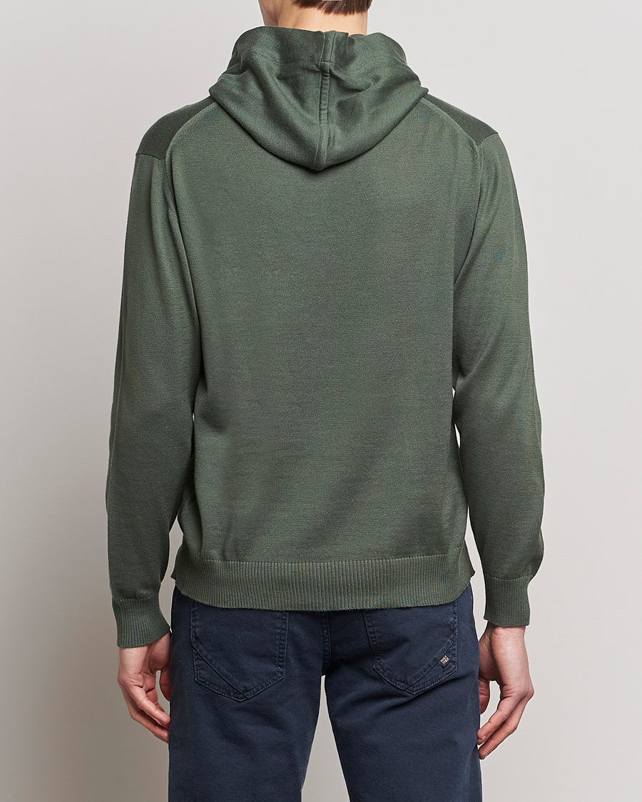 Hombres | Jerséis y prendas de punto | John Smedley | Sundown Sea Island Hoodie Palm Green