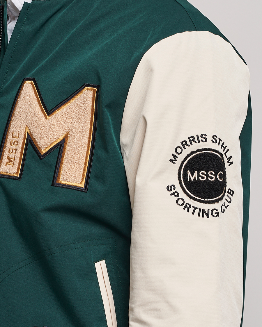 Hombres | Abrigos y chaquetas | Morris | Ramsey Nylon Baseball Jacket Green/White