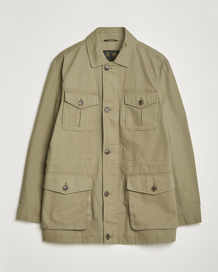Hombres | Abrigos y chaquetas | Morris | Amira Cotton Sand Field Jacket Olive