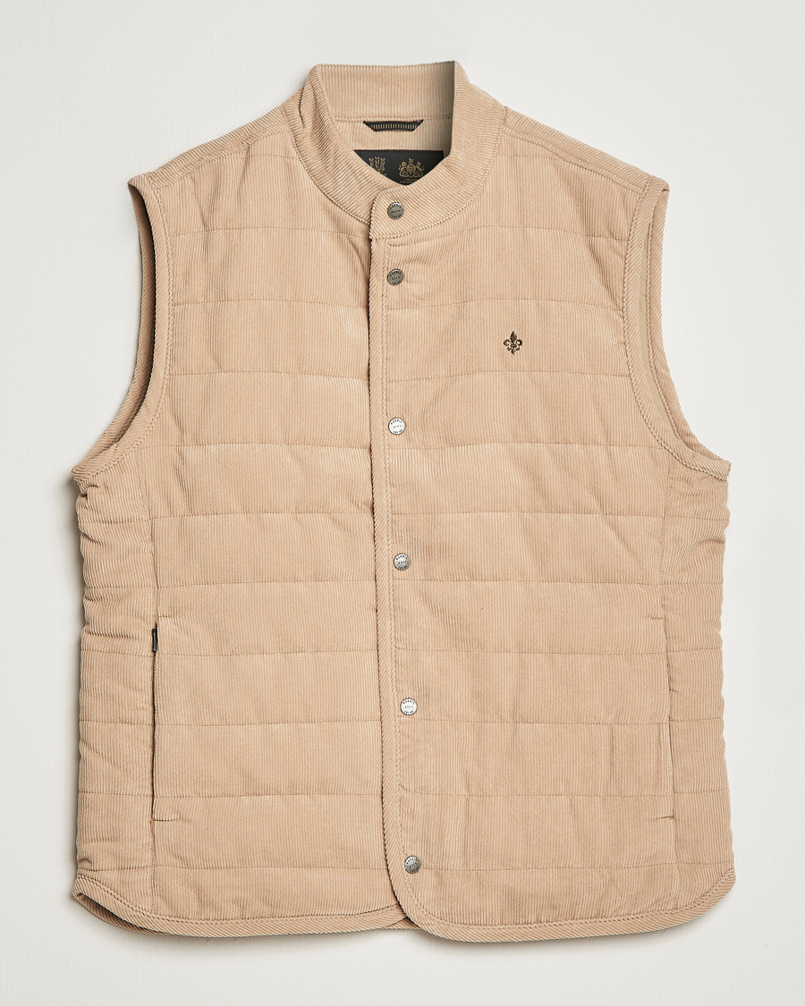 Hombres | Chalecos | Morris | Woburn Baby Cord Vest Beige