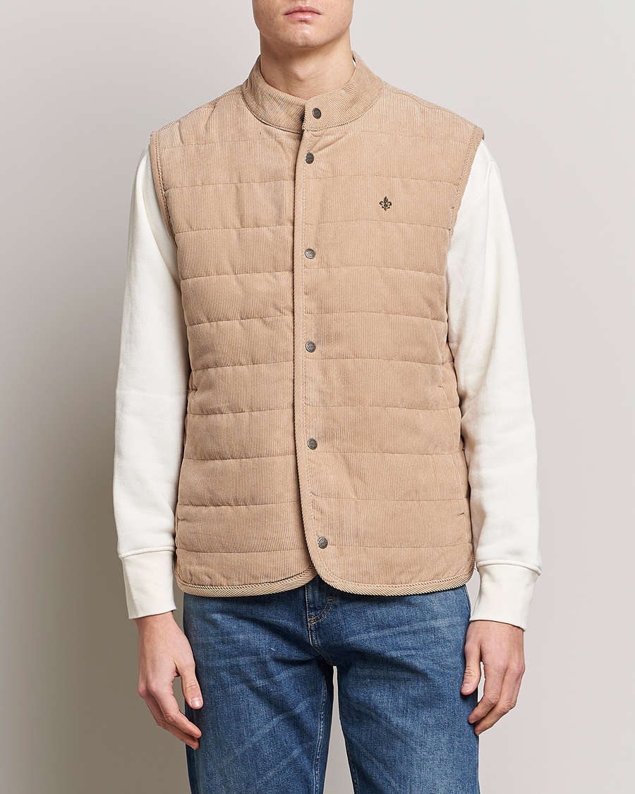 Hombres | Chalecos | Morris | Woburn Baby Cord Vest Beige