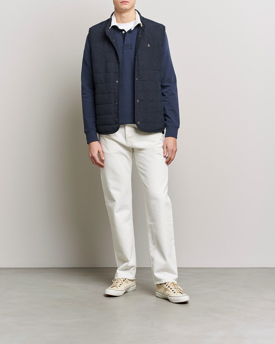 Hombres | Chalecos | Morris | Woburn Baby Cord Vest Blue