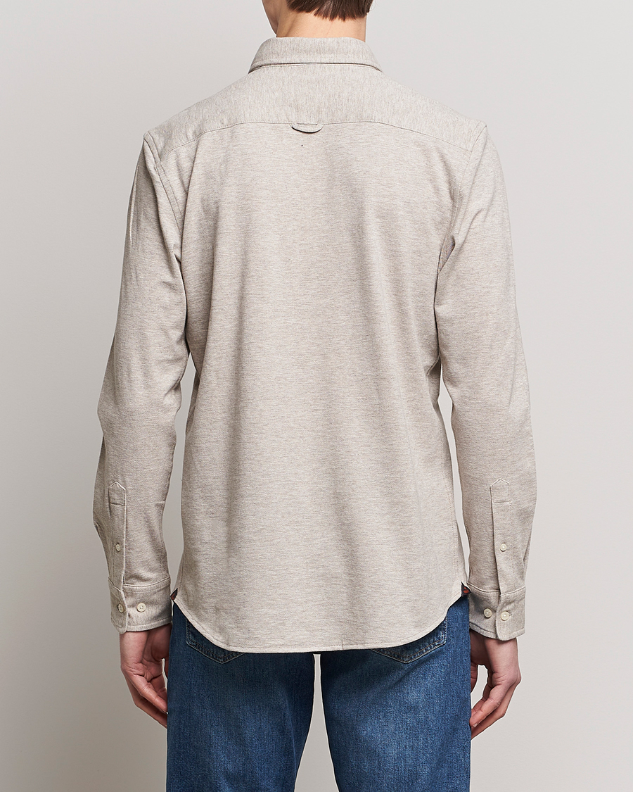 Hombres | Camisas | Morris | Ivory Jersey Button Down Shirt Beige