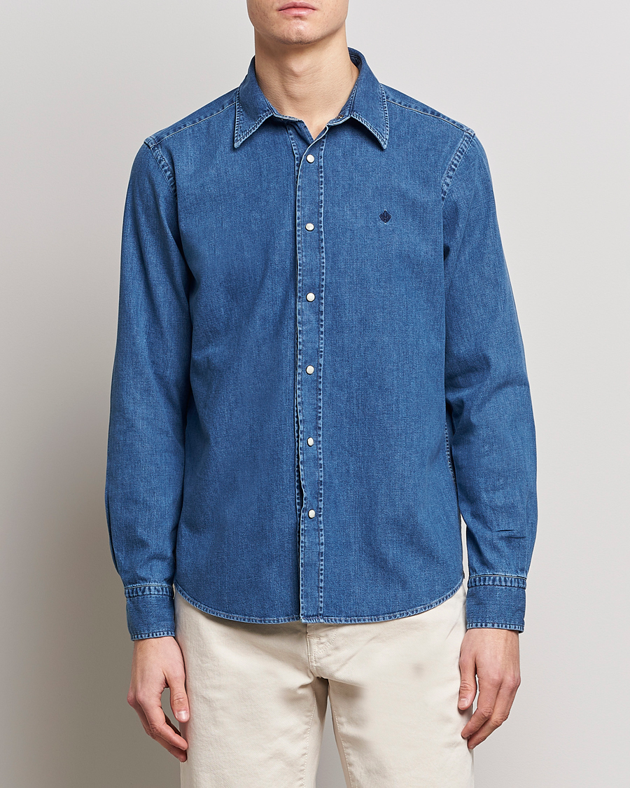 Hombres | Camisas | Morris | William Denim Shirt Medium Blue