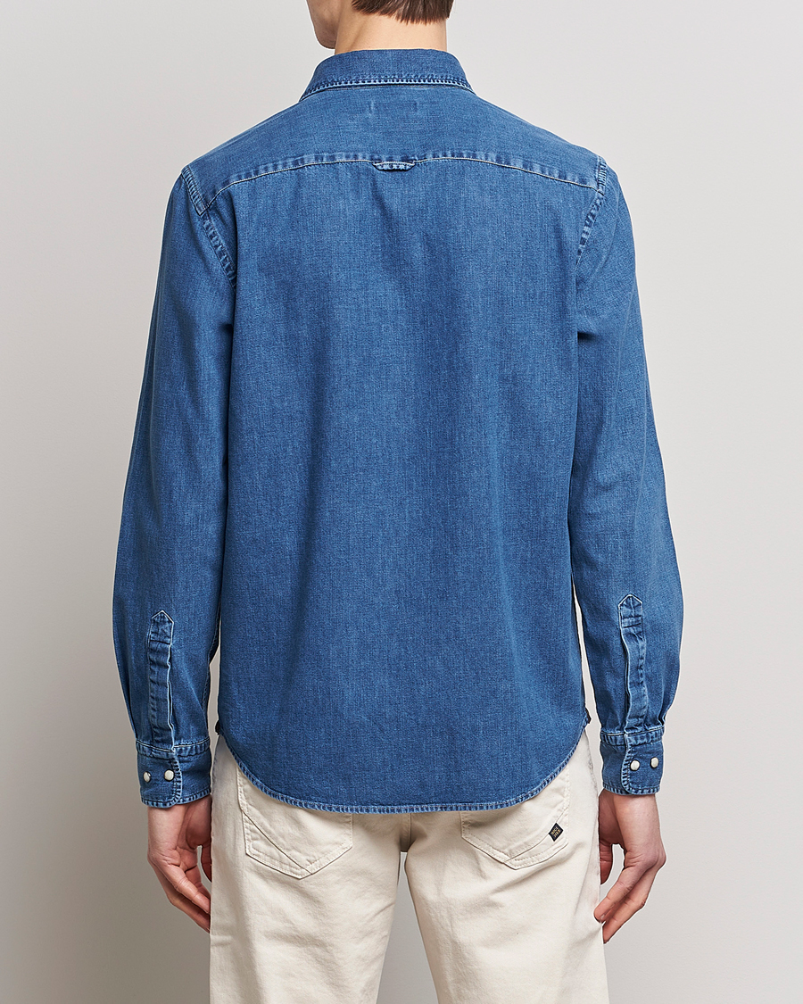 Hombres | Camisas | Morris | William Denim Shirt Medium Blue