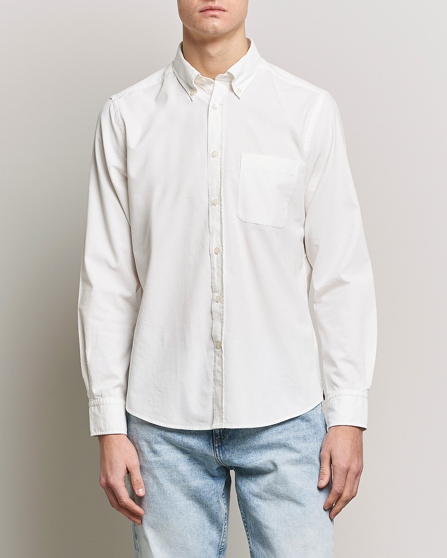 Hombres | Camisas | Morris | Summer Corduroy Shirt Off White
