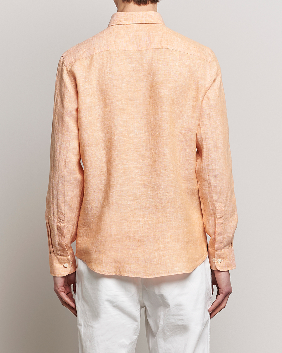 Hombres | Camisas | Morris | Douglas Linen Button Down Shirt Orange