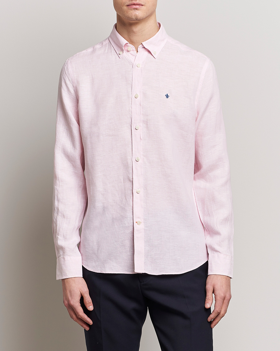 Hombres | Casual | Morris | Douglas Linen Button Down Shirt Pink