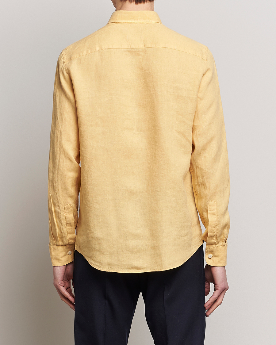 Hombres | Camisas | Morris | Douglas Linen Button Down Shirt Yellow