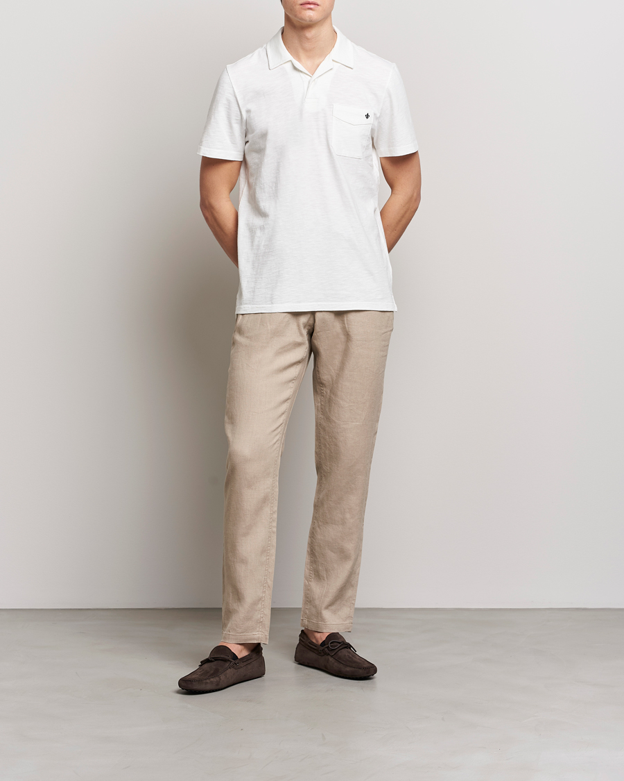 Hombres | Polos | Morris | Clopton Cotton Blend Polo Off White