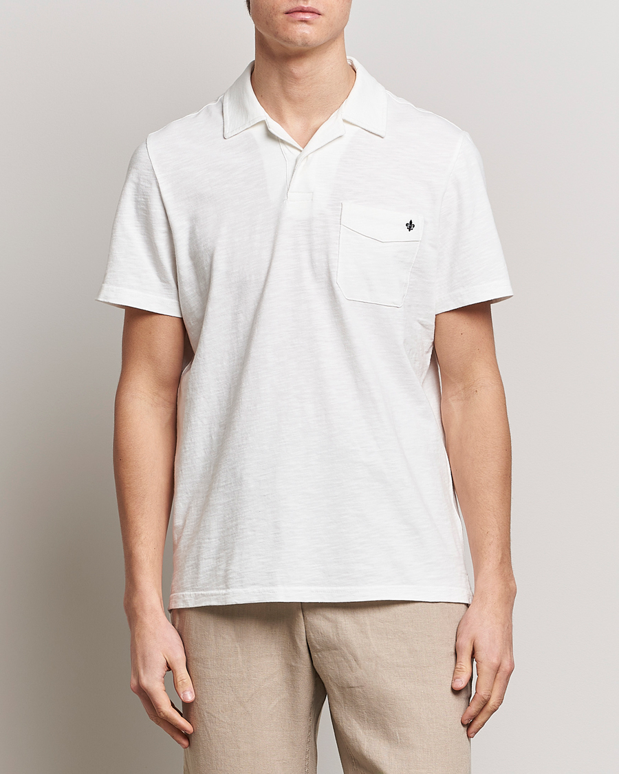 Hombres | Polos | Morris | Clopton Cotton Blend Polo Off White
